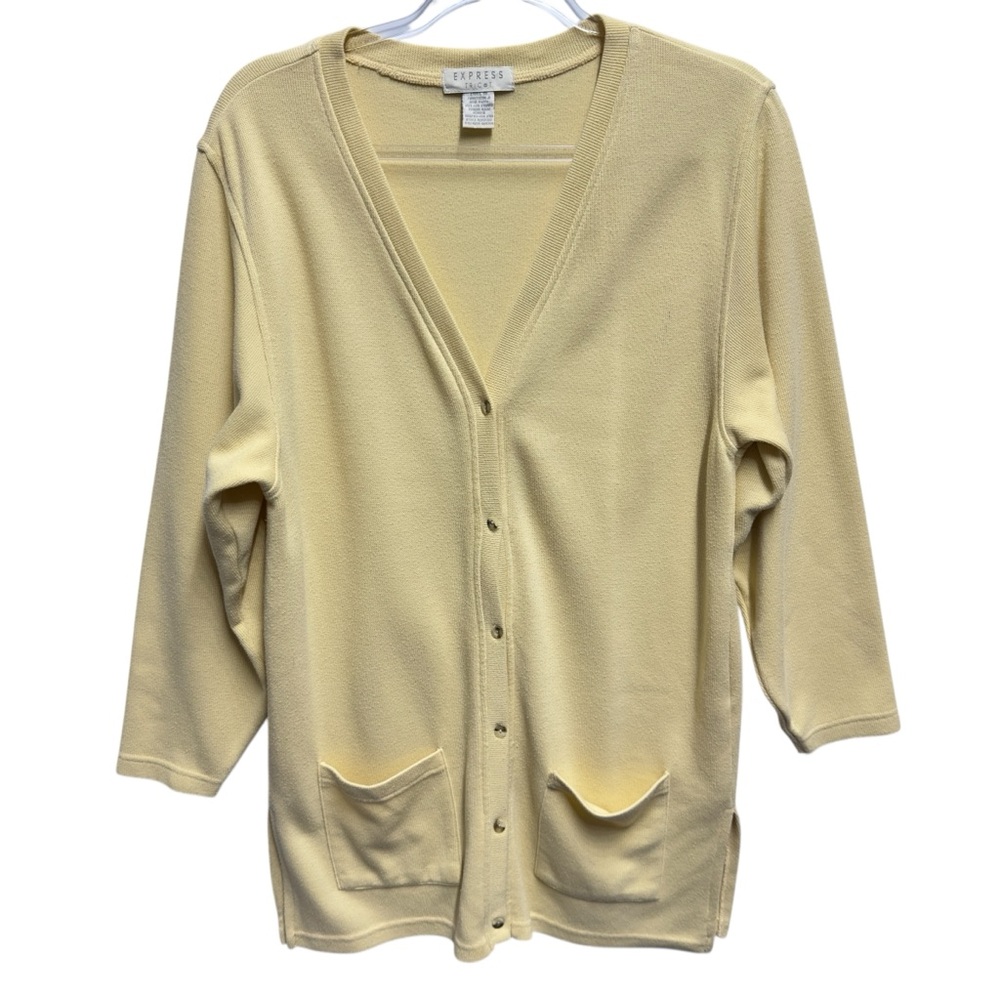 Pure Cotton Knit Tricot Vintage Retro Oversized Cardigan Jacket Duster Longline